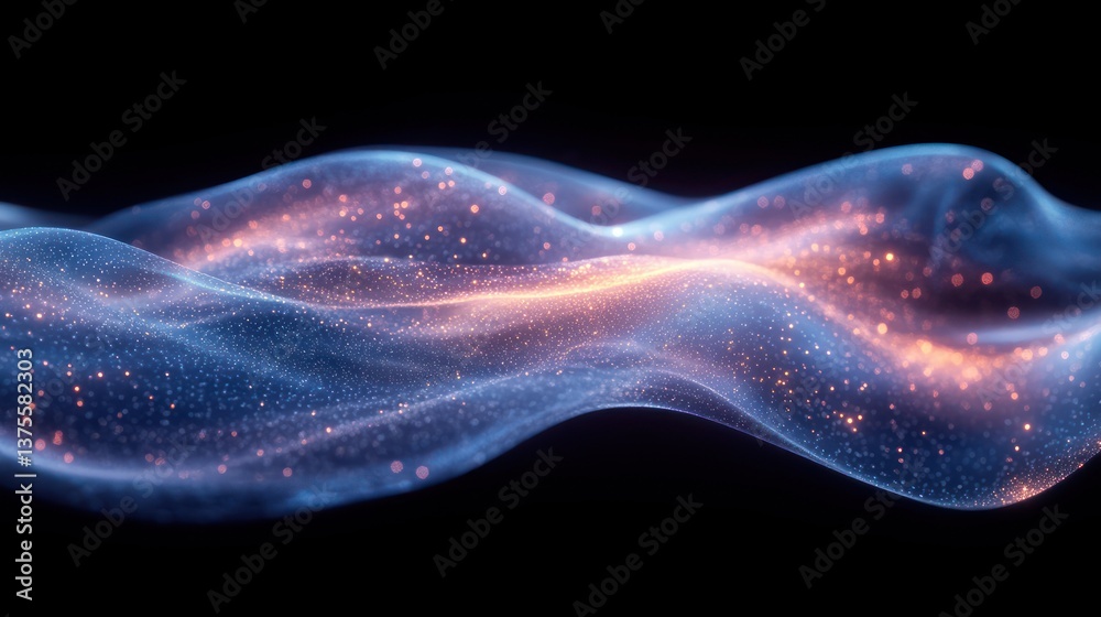 Futuristic Abstract Wave Digital Technology Background with Blue Light Effect Futuristic Abstract Wave Digital Technology Background with Blue Light Effect