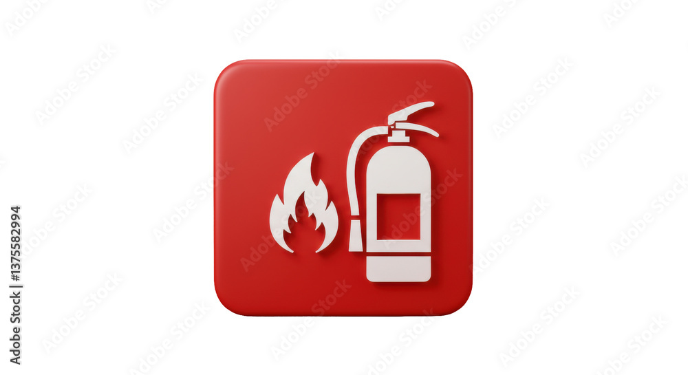 Isolated Fire Extinguisher Sign Isolated Fire Extinguisher Sign