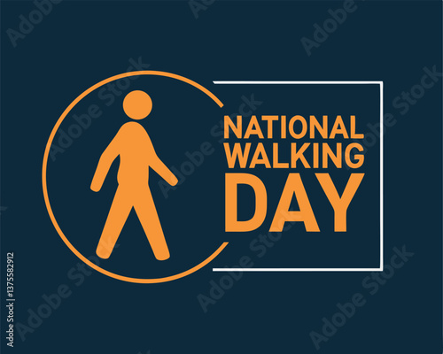 Celebrate National Walking Day with a Simple and Clean Graphic Design.