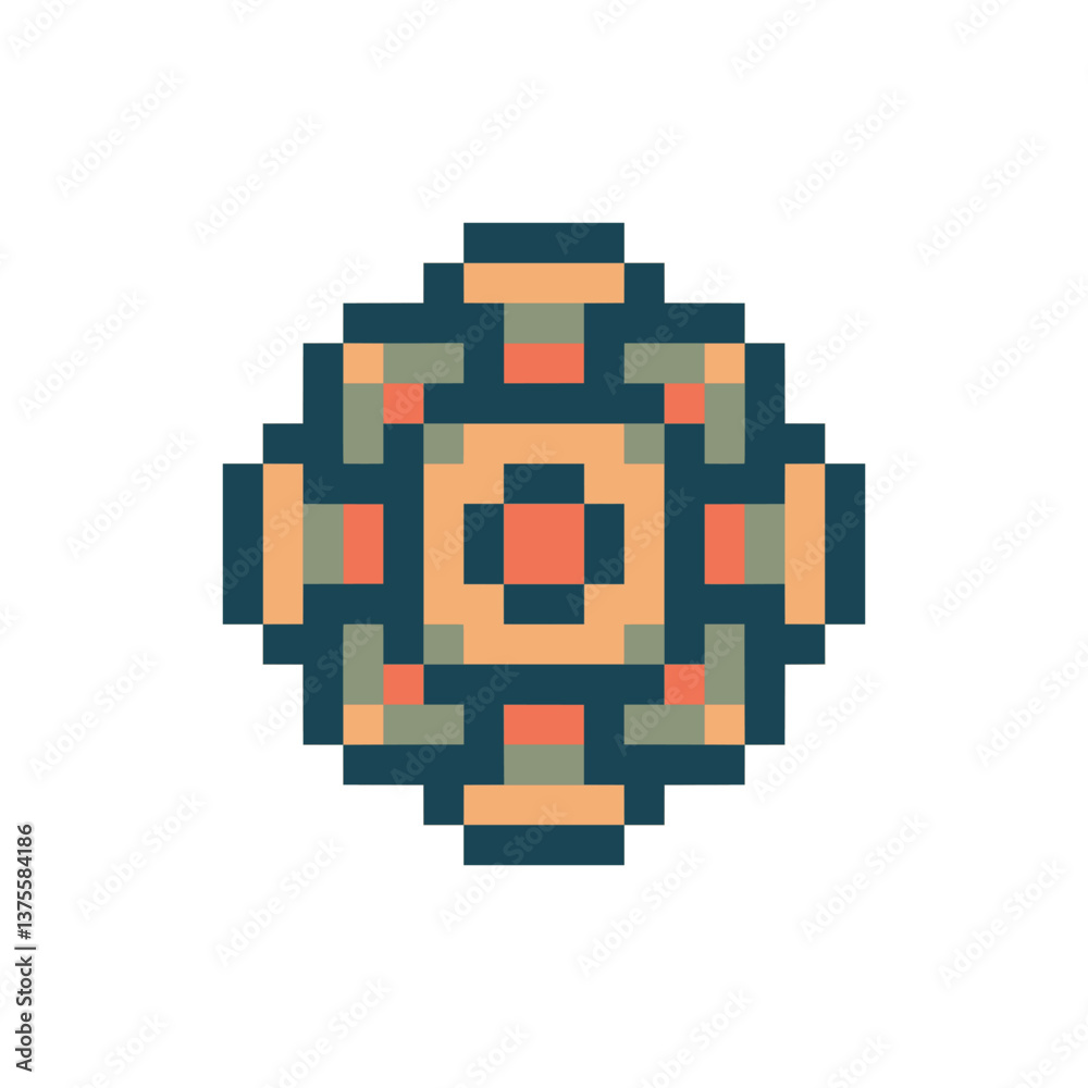 abstract shape retro pixel art abstract shape retro pixel art