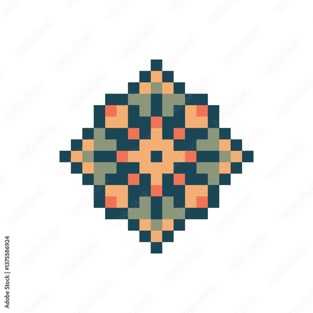 Fototapeta premium abstract shape retro pixel art