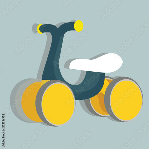 Children's tricycle.a bicycle that is usually used by beautiful little children
