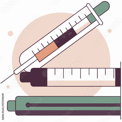 
Insulin  human body Vector