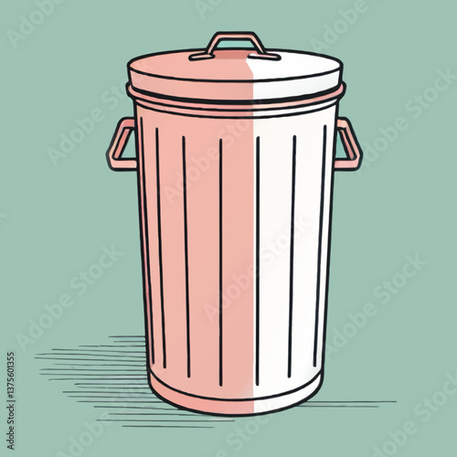 trash can icon simple vector illustration
