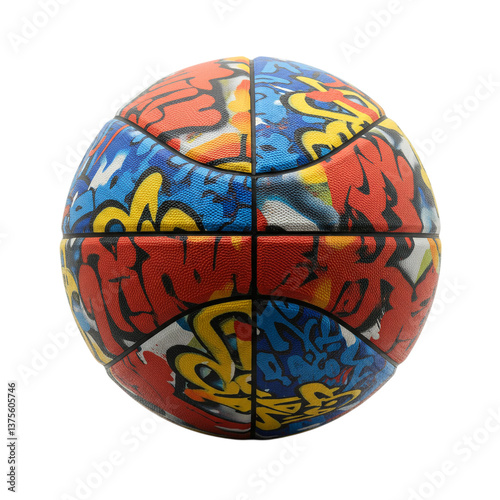 Vibrant Graffiti Basketball Urban Street Art Design
