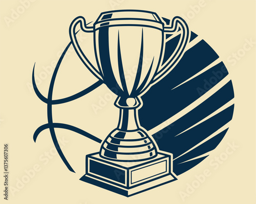 Stylized golden trophy cup illustration for awards and recognition.