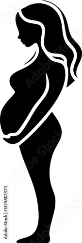 Silhouette of a Pregnant Woman