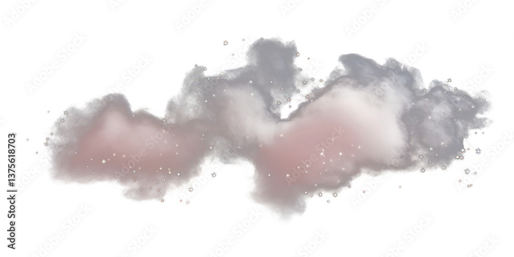 Fototapeta premium PNG Small pastel pink cloud fog backgrounds fireworks astronomy.