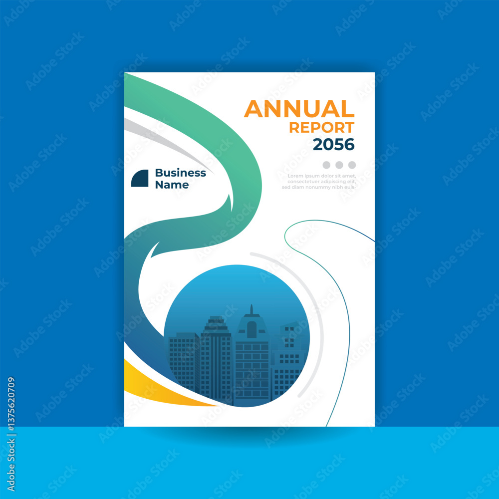 Fototapeta premium annual report cover design, cover a4, business cover design, flyer, brochure, modern cover, finance report