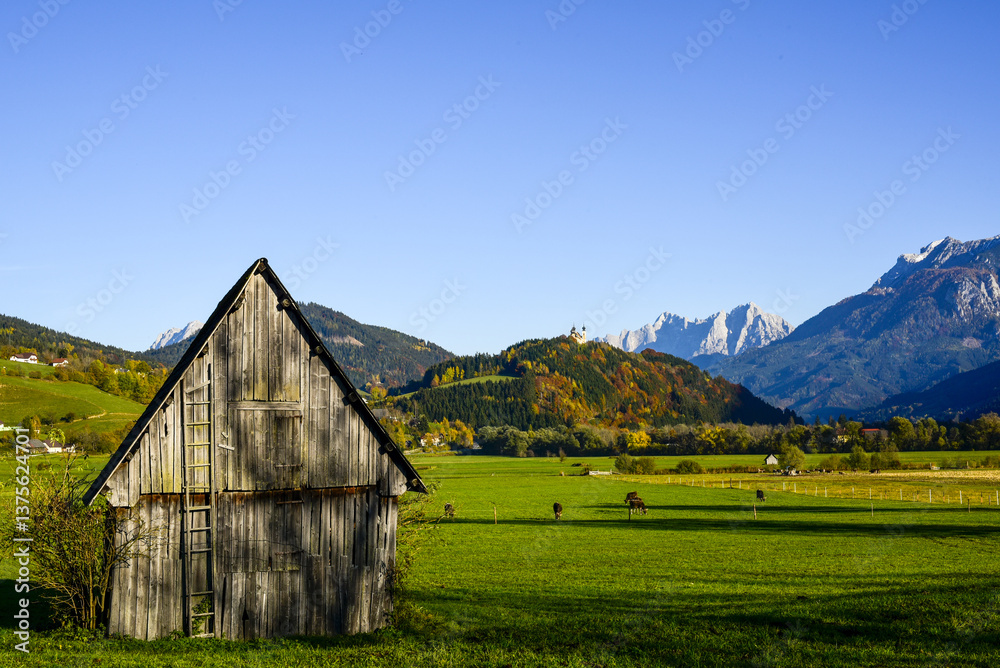 Hall, Frauenberg, Ennstal, Steiermark, Österreich, 2015