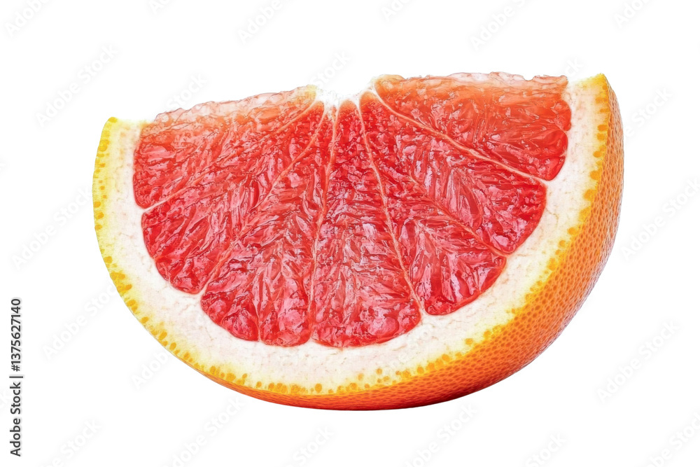 grapefruit slice - juicy red citrus fruit segment isolated on black grapefruit slice - juicy red citrus fruit segment isolated on black