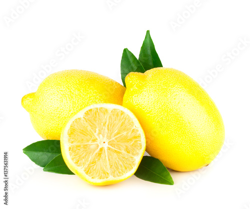 Lemons isolated on a white background