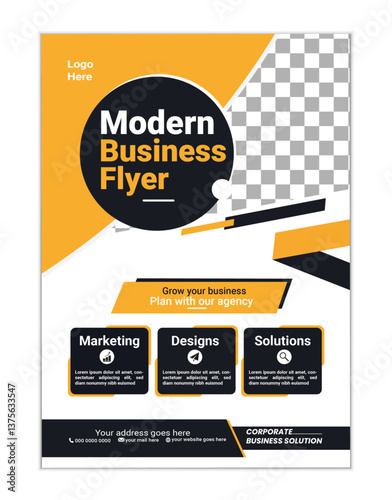 Corporate business flyer a4 template, modern flyer design, editable vector template design, abstract design, perfect for creative professional business, new digital marketing flyer set.
