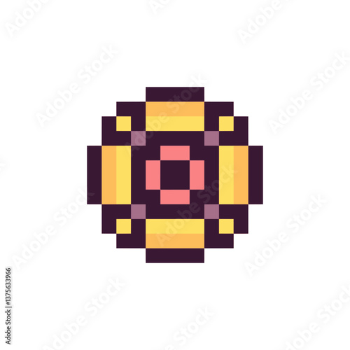 abstract shape retro pixel art