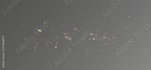 Dust light particles. For postcards, Christmas, holiday, congratulations. Light effect, shine