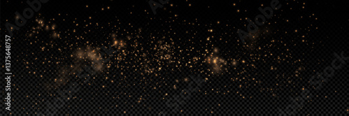 Dust light particles. For postcards, Christmas, holiday, congratulations. Light effect, shine