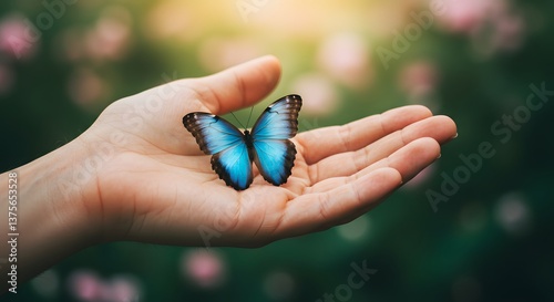 butterfly on hand