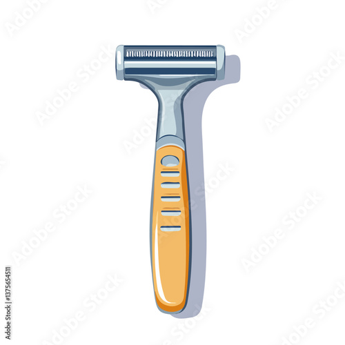 Flat vector shaving razor, minimalist design, isolated on a white background.

