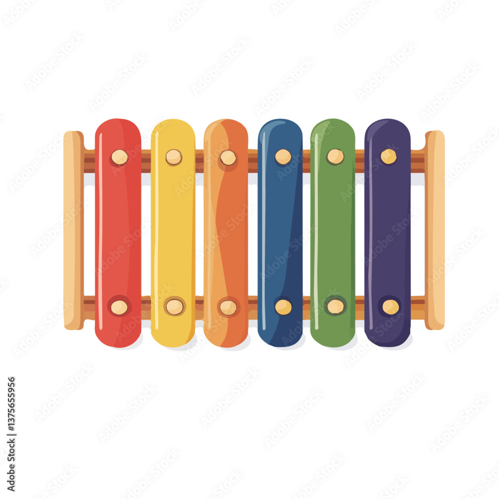 Flat vector xylophone, minimalist design, isolated on a white background.
Flat vector xylophone, minimalist design, isolated on a white background.