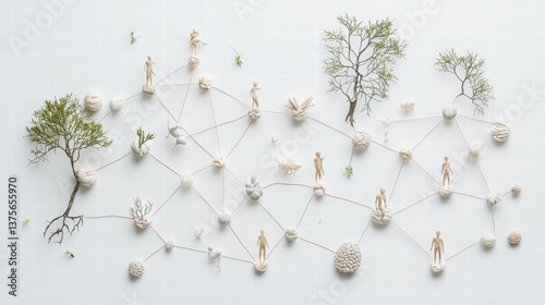 Abstract Concept of Connection and Interaction in Nature and Growth