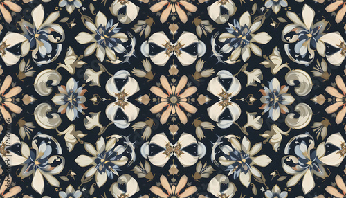 seamless pattern with floral pattern