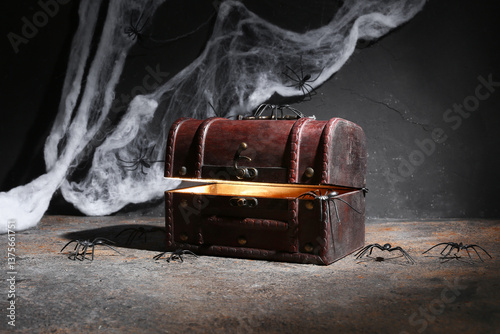 Old treasure chest with Hal...