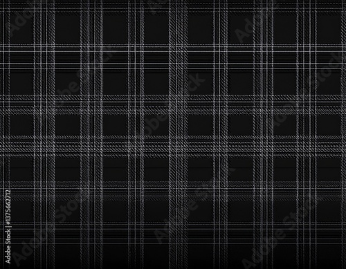 modern and uneven dark black tartan woven carpet textures in seamless pattern design distre generative ai
