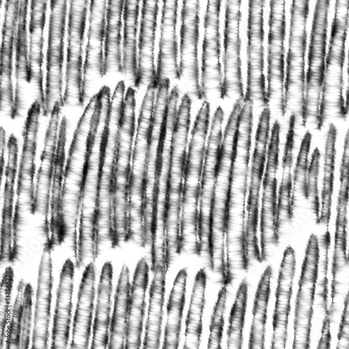 Seamless pattern with blurred watercolor waves. Black and white wavy texture