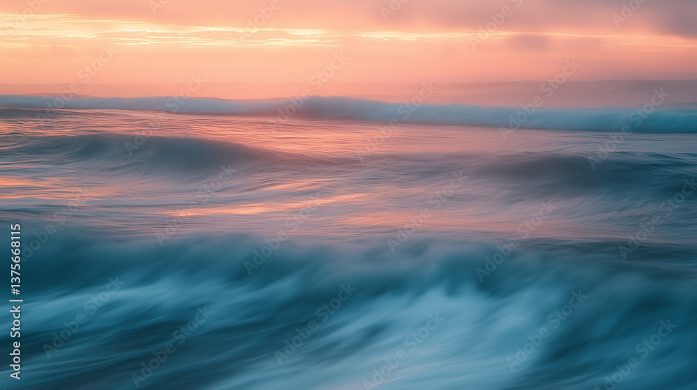 Obraz premium Sunset over the beautiful ocean 