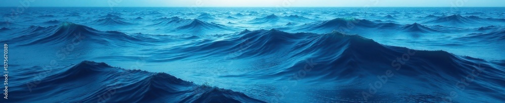 Deep ocean surface with dark blue waves gently rolling in the distance , ripples, marine, ocean Deep ocean surface with dark blue waves gently rolling in the distance , ripples, marine, ocean