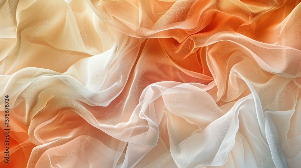 Fototapeta premium An abstract design with smooth, flowing textures in warm tones.
