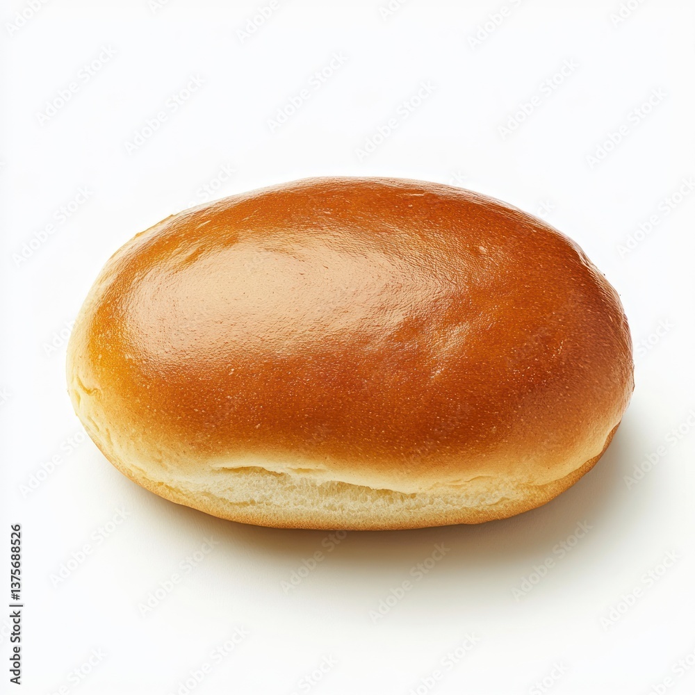 Fresh Round Bun on White Background Ready for Sandwich Making Fresh Round Bun on White Background Ready for Sandwich Making