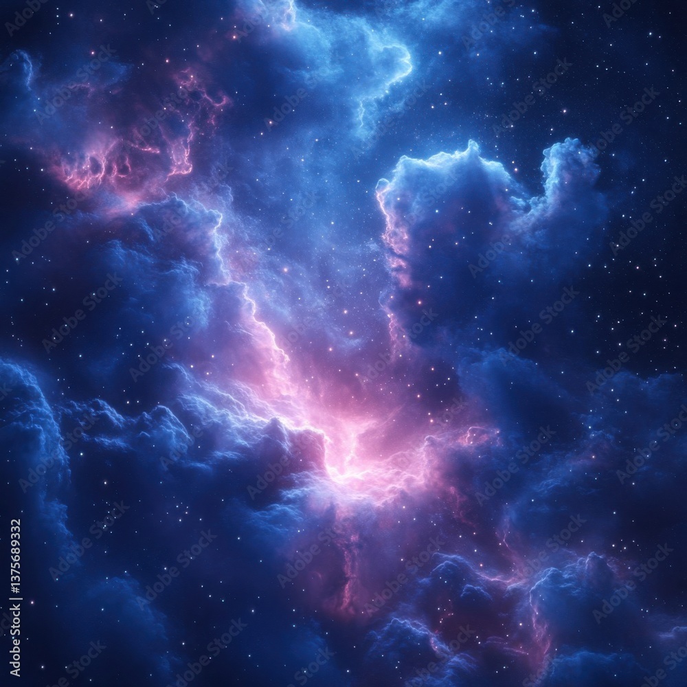 Beautiful Colorful Clouds and Stars in Outer Space at Night Beautiful Colorful Clouds and Stars in Outer Space at Night