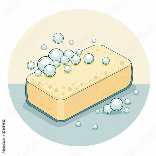 illustration of a soap with bubless