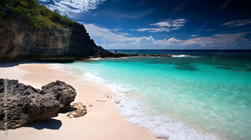 Obraz premium Exploring hidden beaches offers a serene getaway from tourist hotspots.