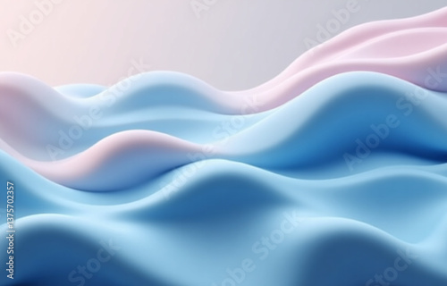 A mesmerizing animation of fluid, layered waves, gracefully flowing and shifting with smooth motion, creating a hypnotic and calming visual effect.