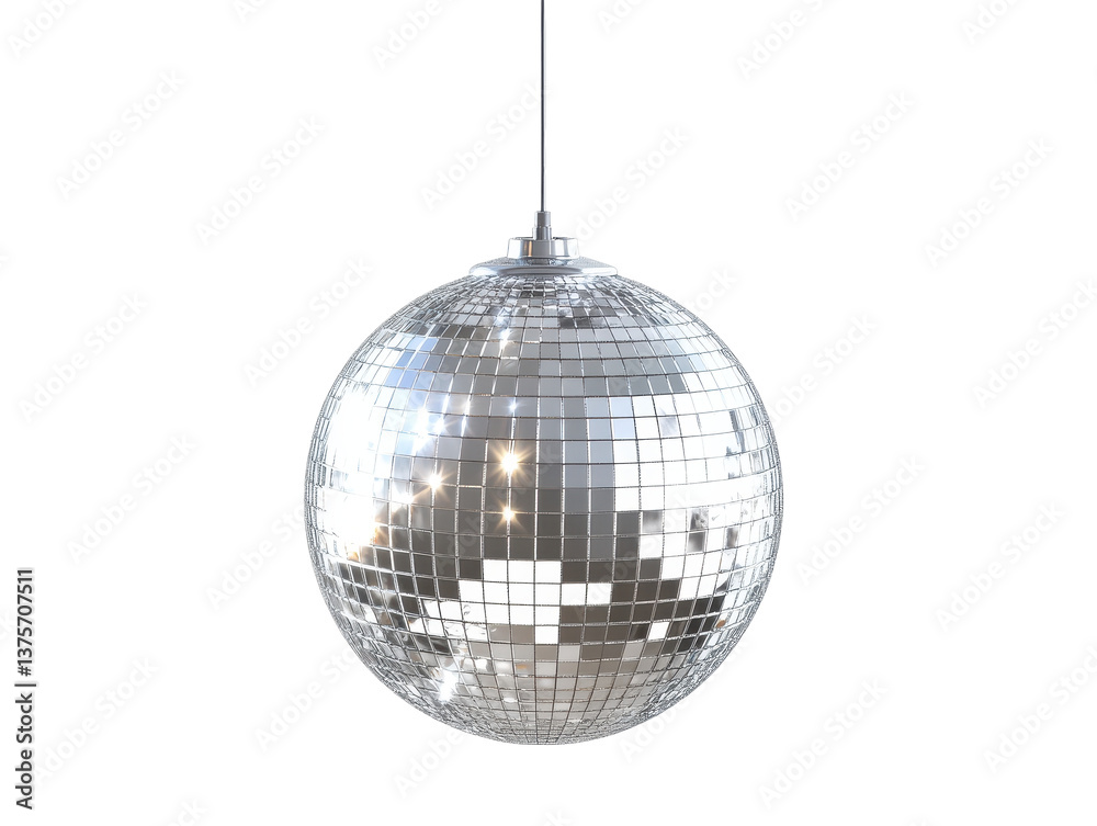 Fototapeta premium Isolated Silver Disco Ball