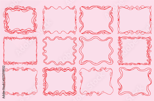 Minimalist ornate borders, dividers and frames. Decoration for packaging branding and invitations. Editable vector format. EPS 10.