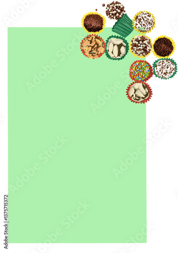Truffle Border, brigadeiros, Brazilian sweets