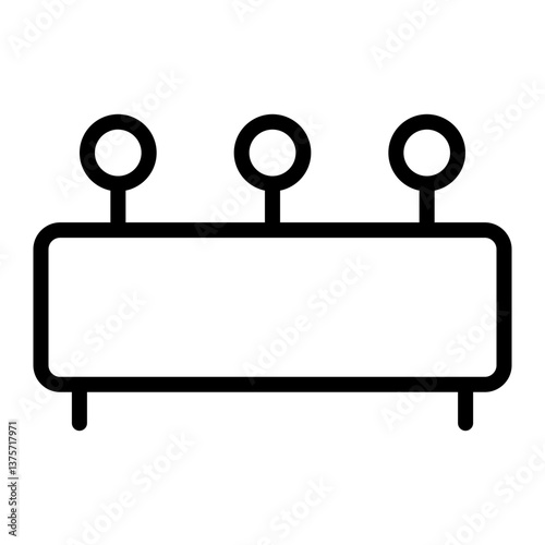 Photography Bench Area Icon Line