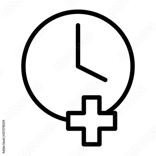 Overtime Icon Line