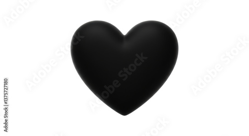 Isolated Black Heart