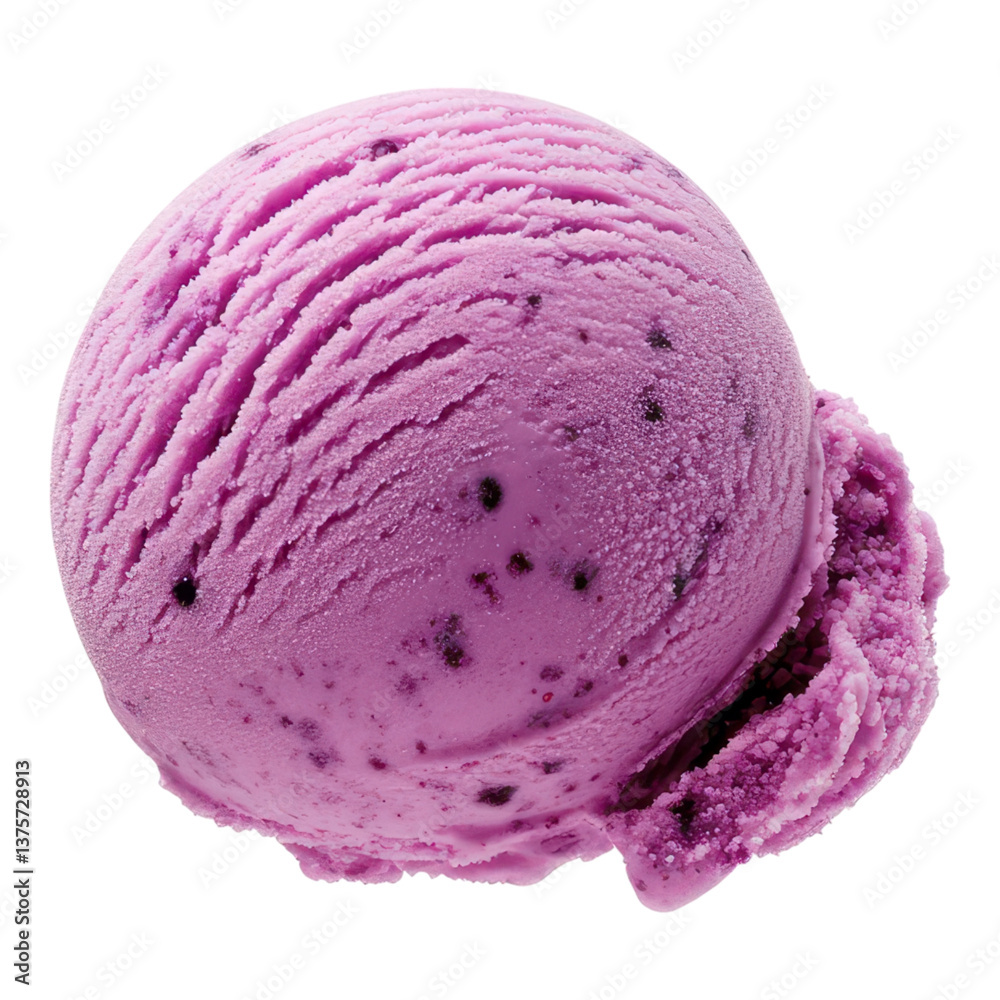 dessert photography with macro concept. Microscopic view of a textured purple ice cream scoop. dessert photography with macro concept. Microscopic view of a textured purple ice cream scoop.
