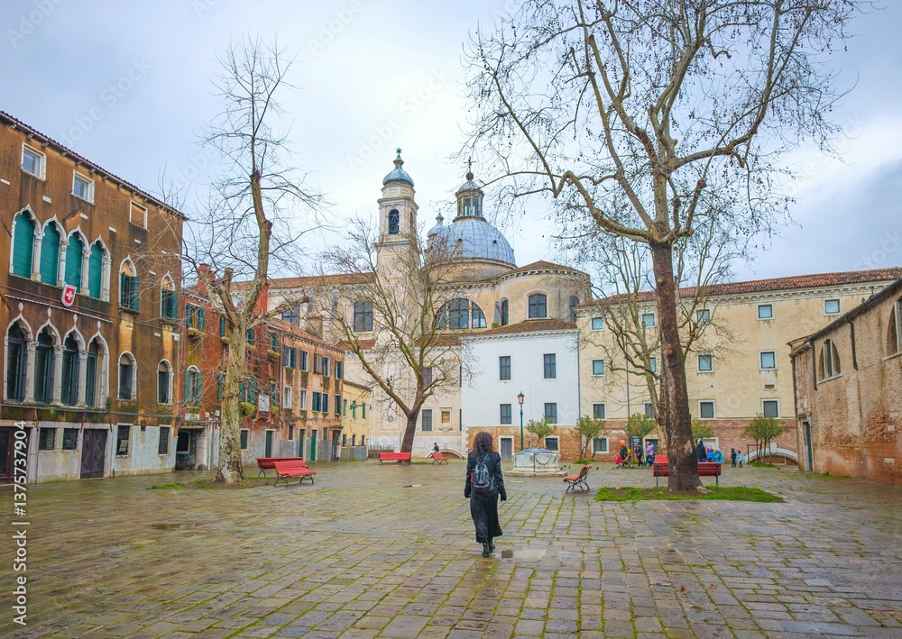 Venice, Italy - The city on the sea, with the most characteristic places and touristic attractions in the world. Here in particular a landmark view.