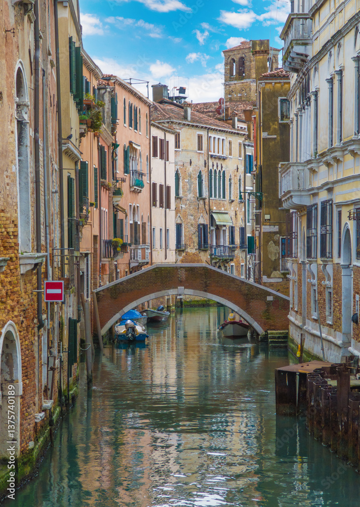Venice, Italy - The city on the sea, with the most characteristic places and touristic attractions in the world. Here in particular a landmark view.