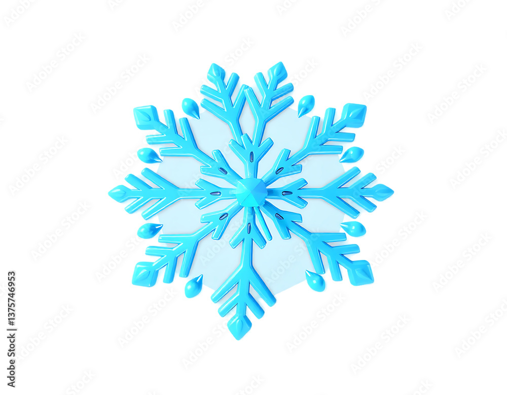 3D Rendered Snowflake 3D Rendered Snowflake