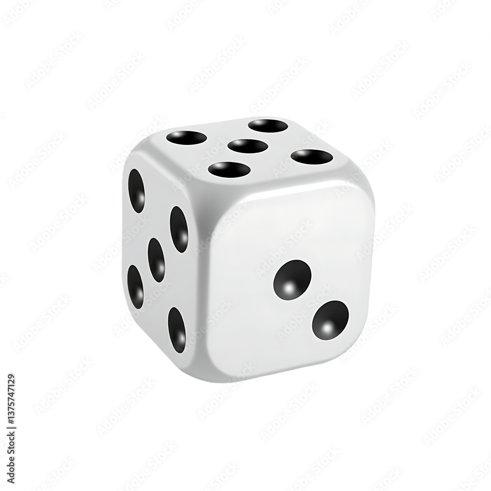 White Dice with Black Dots White Dice with Black Dots