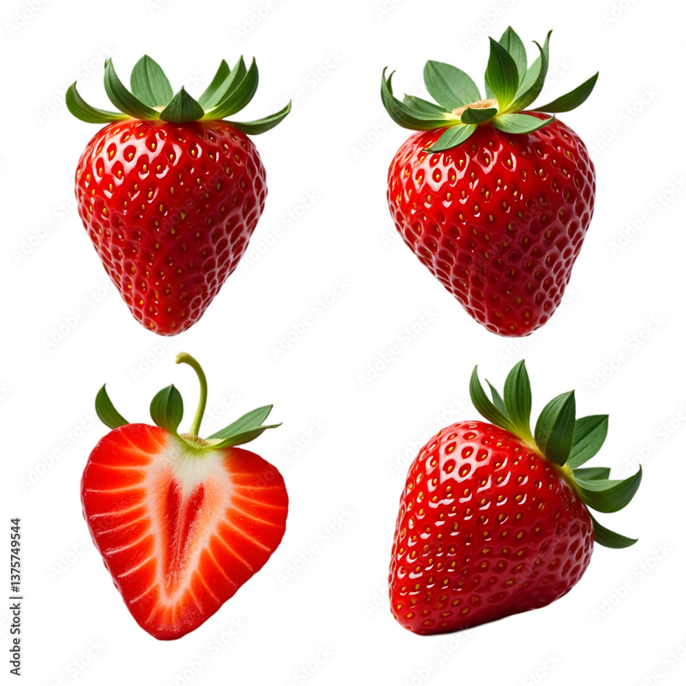 set of strawberries set of strawberries