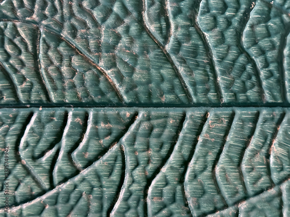 Fototapeta premium Close up texture of heart shaped leaves or homalomena leaves, a type of wide vein leaves grown in tropical countries, native to Asia. It is a green flowering plant, for gardening. Leaves vein seamless