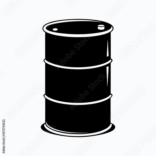 Oil drum container silhouette